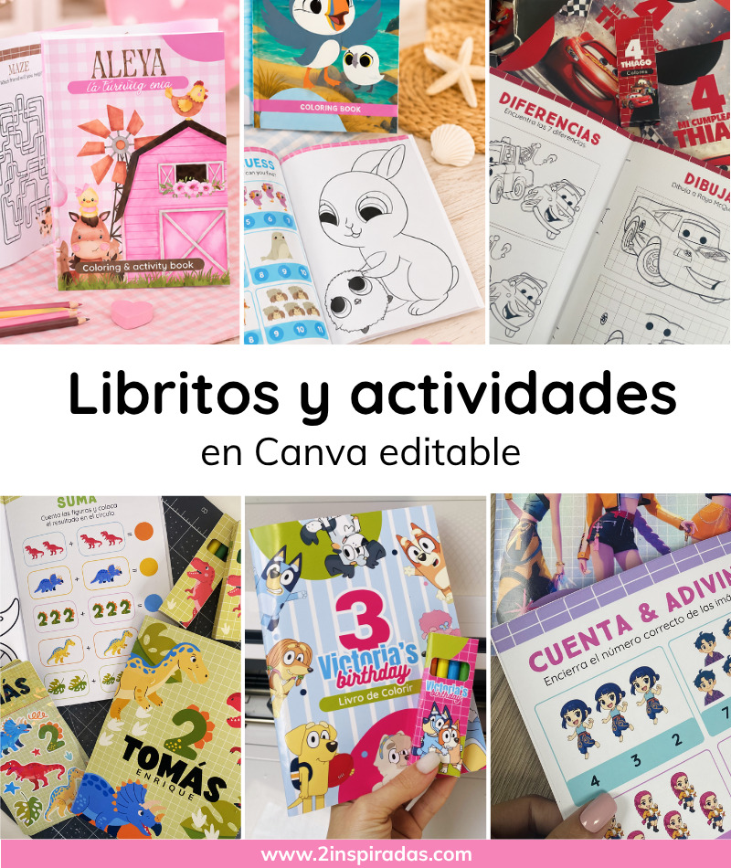 Libritos de Actividades editables en Canva