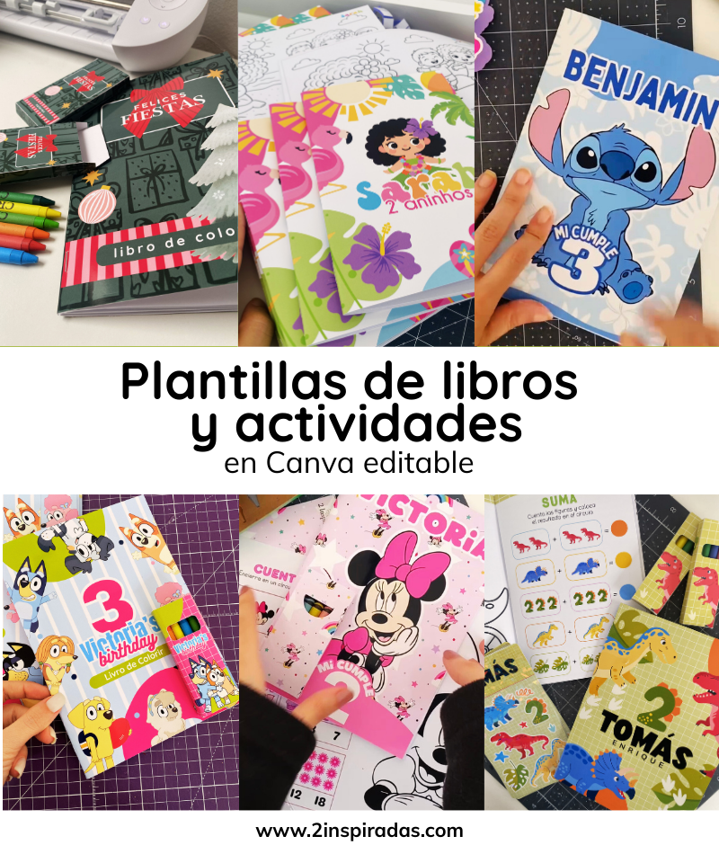 Plantillas editables de Libritos de colorear y actividades en CANVA (Incluye clase de armado)