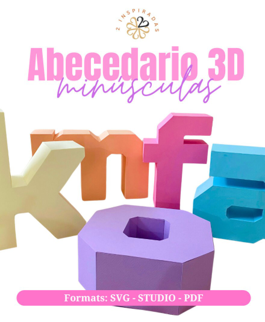 Abecedario 3D en minúsculas