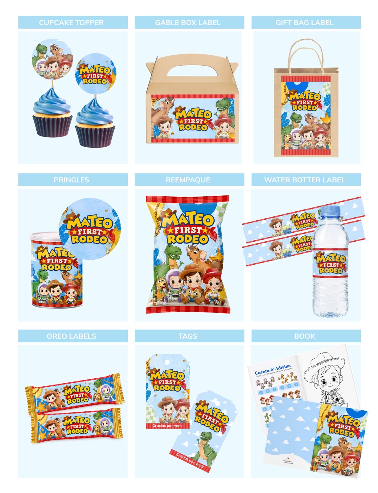 Kit de Cumpleaños personalizado en Canva