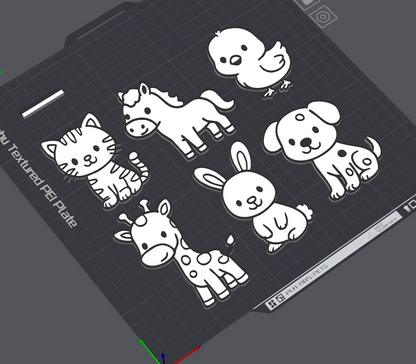 Animales en STL para colorear