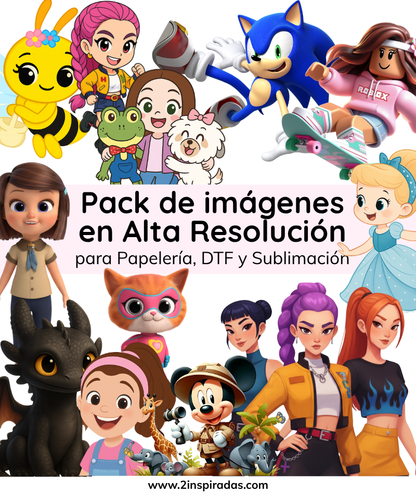 Pack de Imágenes en Alta Resolución para Papelería, DTF y Sublimación (Incluye Actualizaciones)