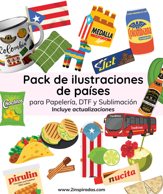 Pack de Ilustraciones de Países