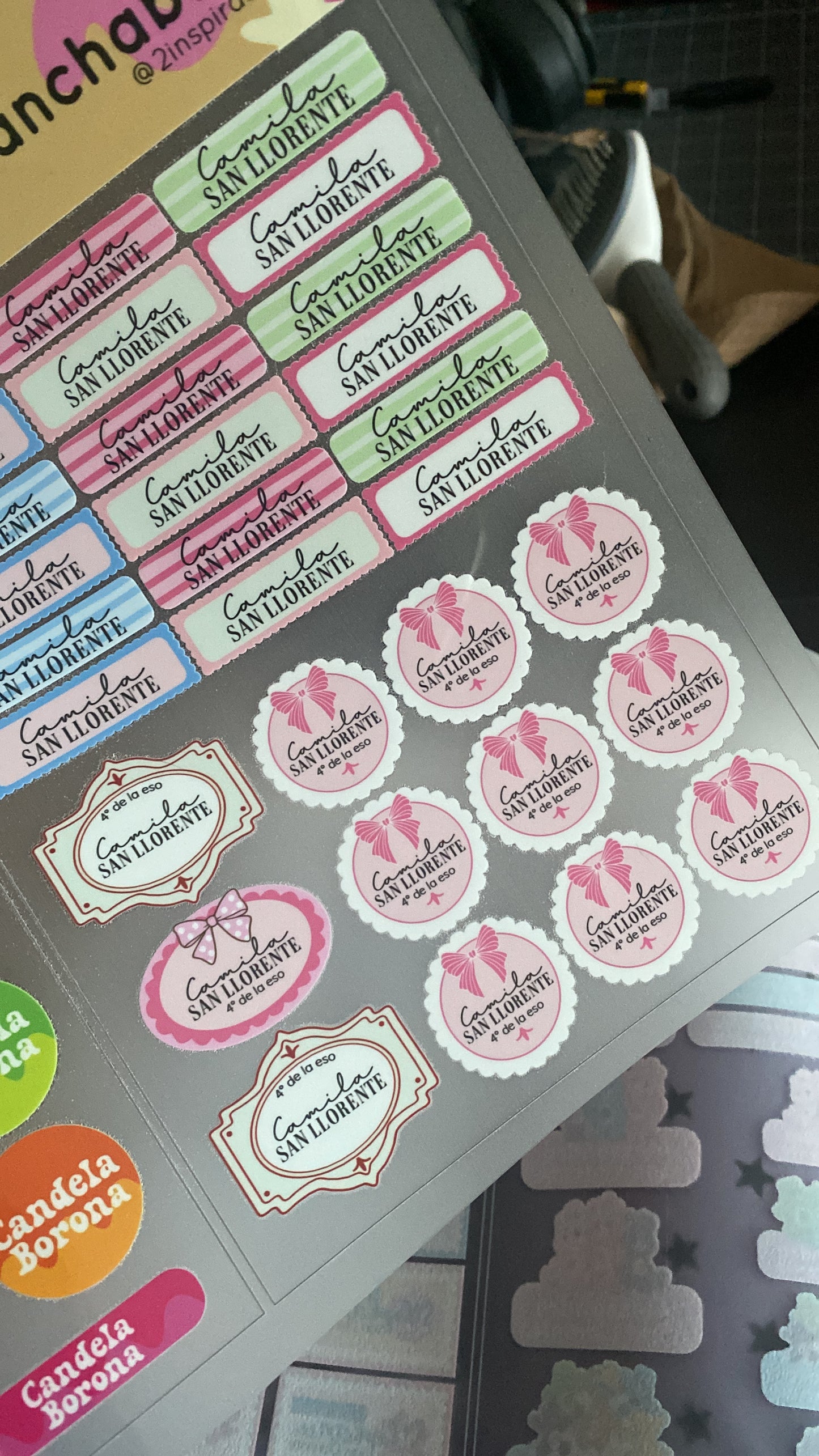Stickers personalizados de vuelta a clases (incluyen envio para Europa y Colombia)