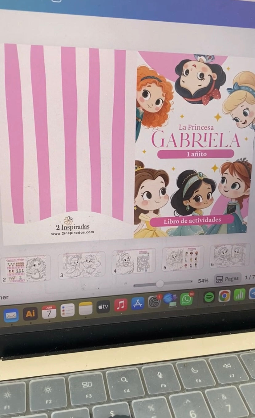 Librito de Princesas editable en canva