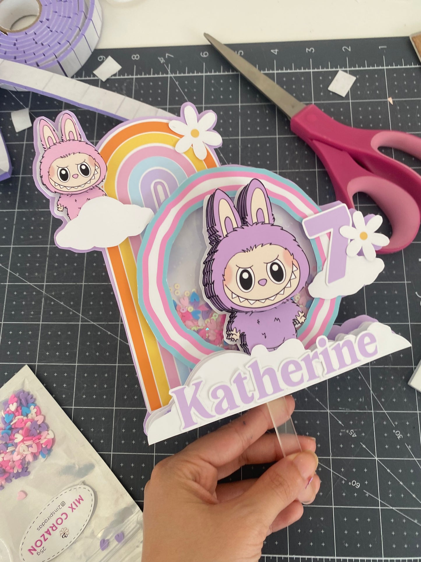 Rainbow Labubu Topper Digital File