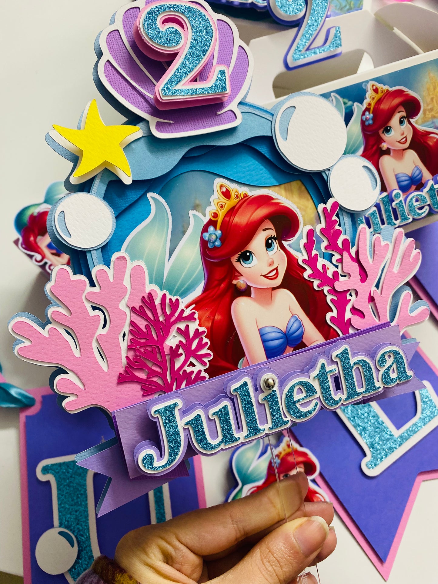 Illustrated Little Mermaid Topper