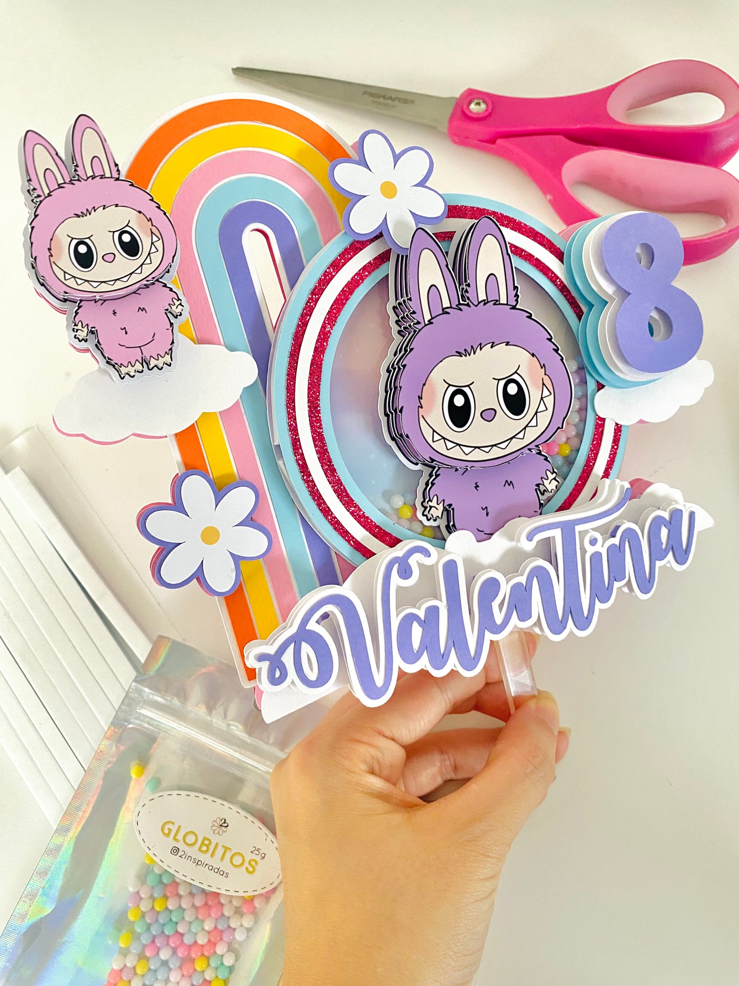 Rainbow Labubu Topper Digital File