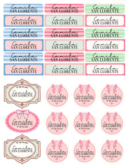 Stickers personalizados de vuelta a clases (incluyen envio para Europa y Colombia)