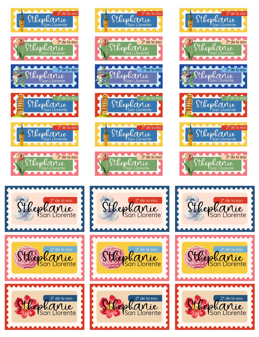 Stickers personalizados de vuelta a clases (incluyen envio para Europa y Colombia)