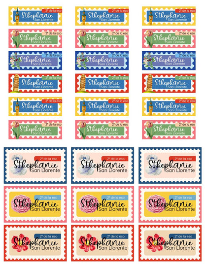 Stickers personalizados de vuelta a clases (incluyen envio para Europa y Colombia)