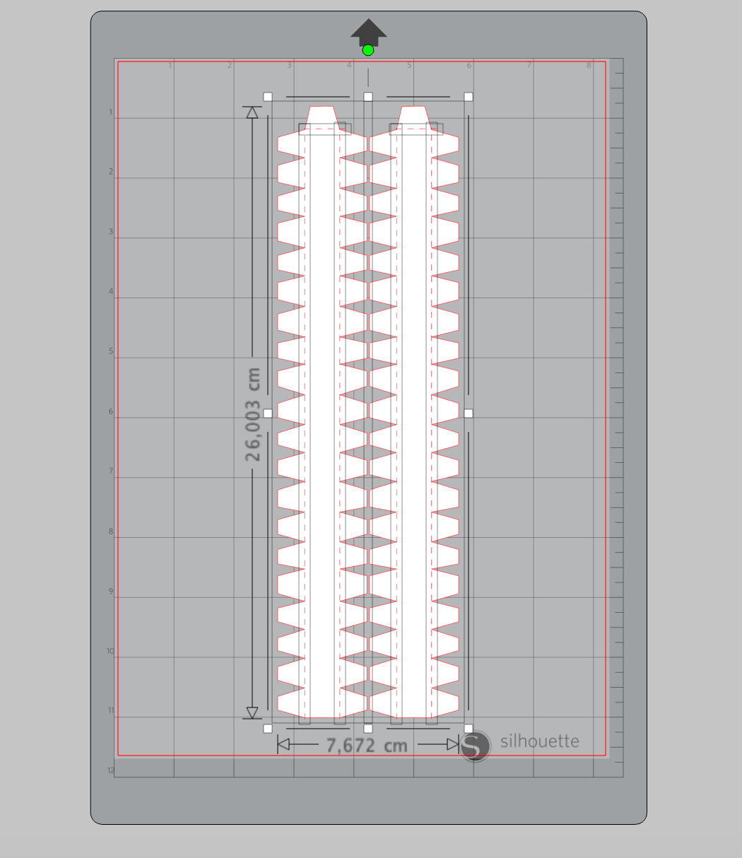 Cinta dentada para hacer toppers shaker