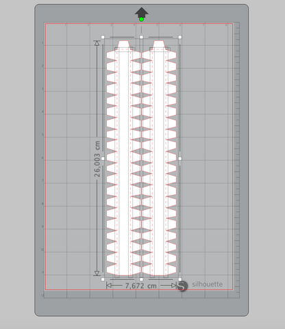 Cinta dentada para hacer toppers shaker