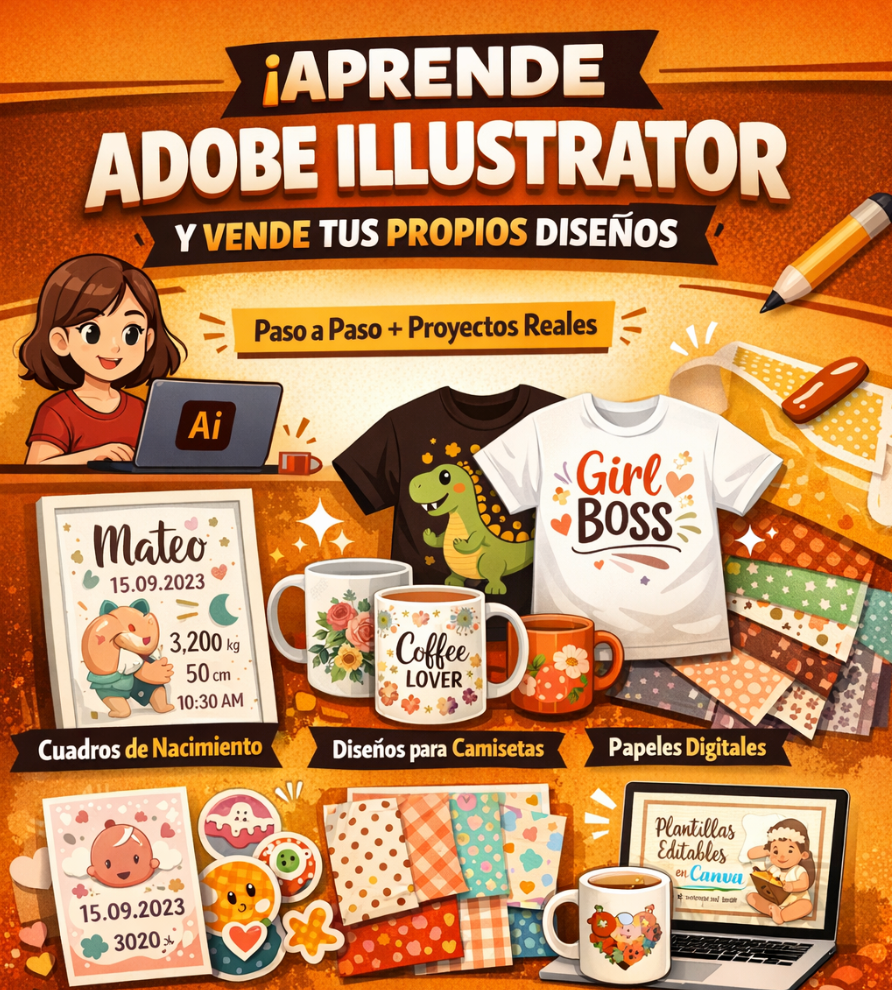 Curso: Crea y aprende a diseñar productos con Illustrator