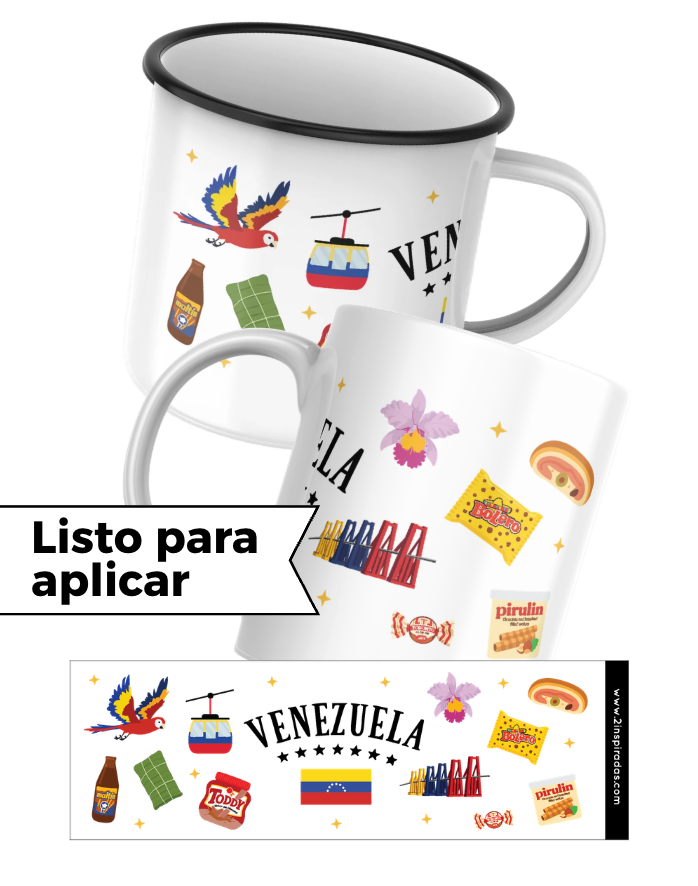 DTF UV Venezuela 2 listo para pegar (Solo Europa)